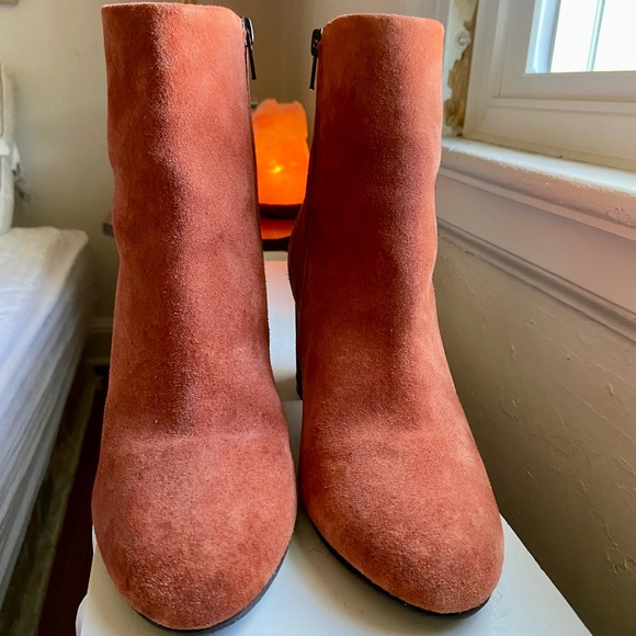 ASOS DESIGN Resilient Color Block Suede Boots Rust/Purple - Size 8.5 - Picture 5 of 7